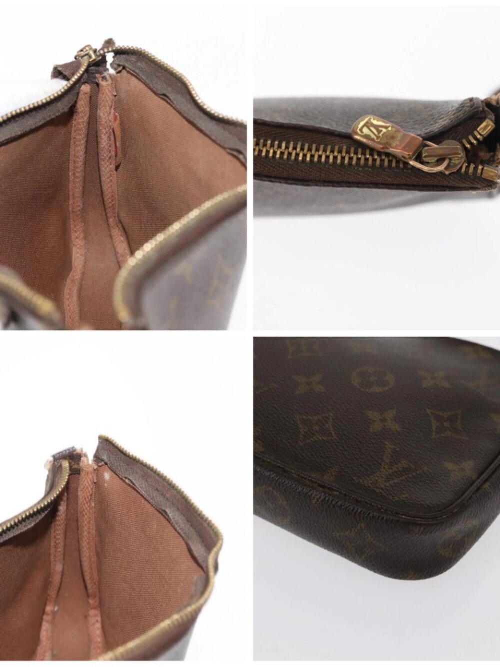 LOUIS VUITTON Monogram Pochette Accessoires Pouch M51980 LV Auth - Picture 13 of 15